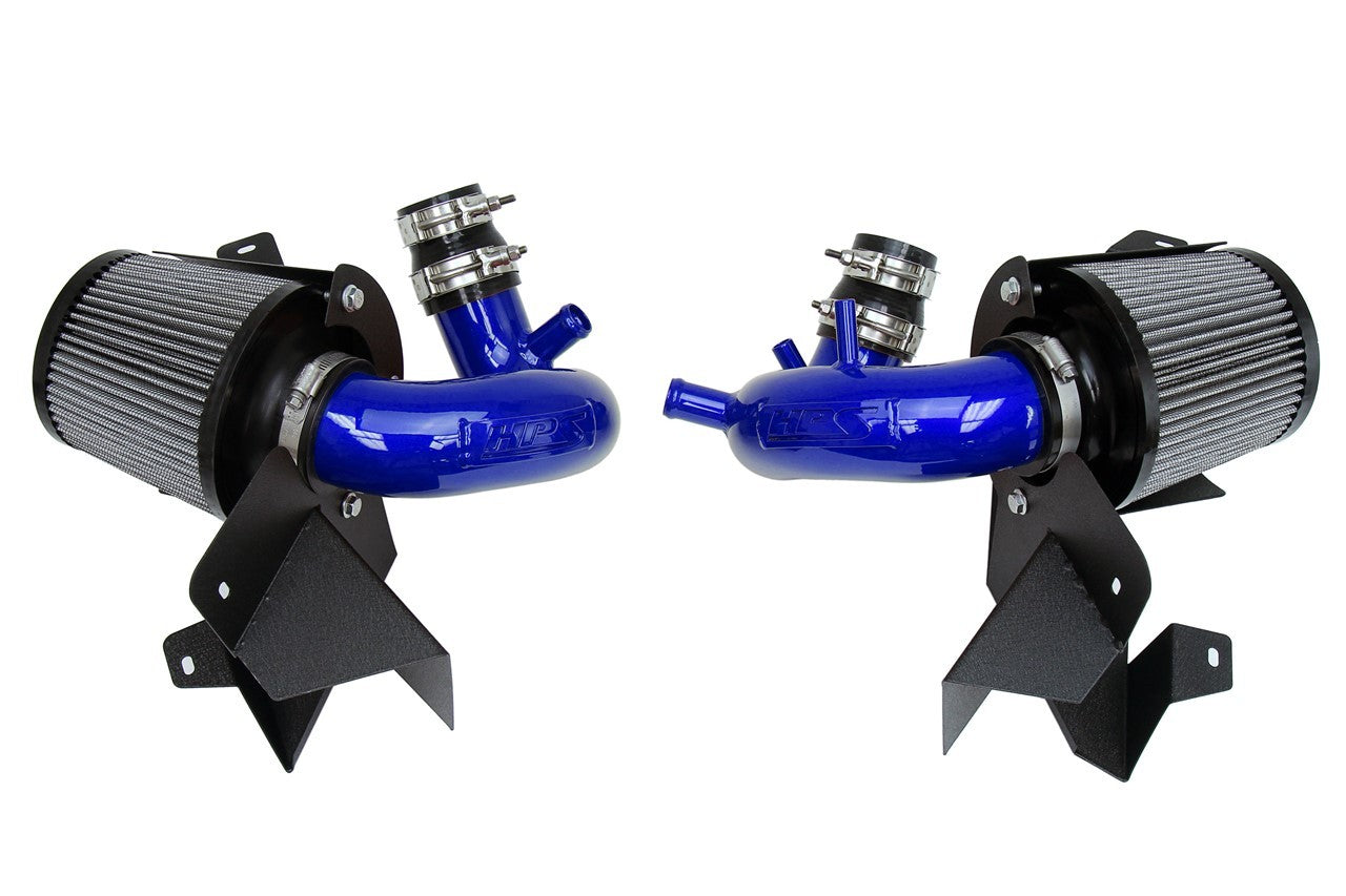 HPS Cold Air Intake Kit 19-21 Genesis G70 3.3L V6 Twin Turbo, Includes Heat Shield, Blue