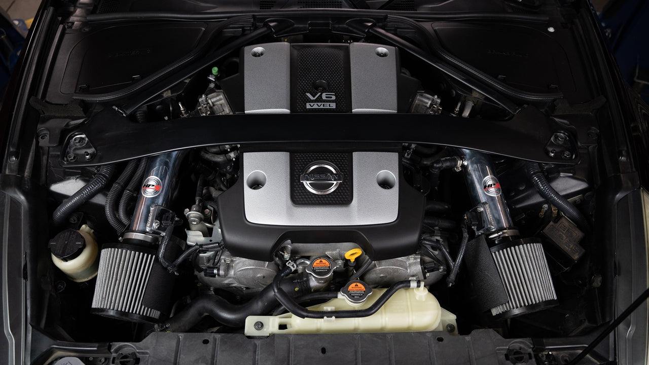 HPS Polish Shortram Air Intake Heat Shield Kit For 08-13 Infiniti G37 / 09-22 Nissan 370Z 3.7L V6 Z34