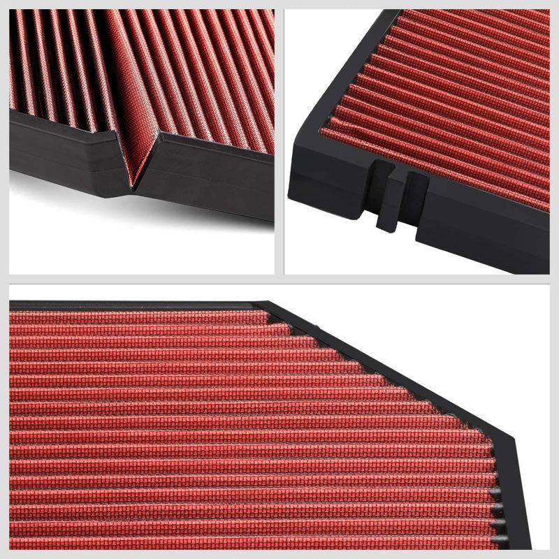 Red High Flow OE Style Drop-In Panel Cabin Air Filter For Audi A6/Porsche Macan-Interior-BuildFastCar