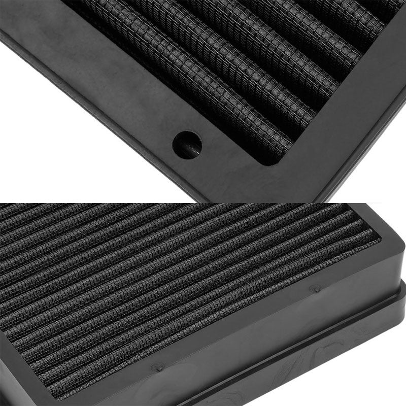 Black High Flow Performance Washable Drop-In Panel Air Filter For 02-07 Lancer-Performance-BuildFastCar