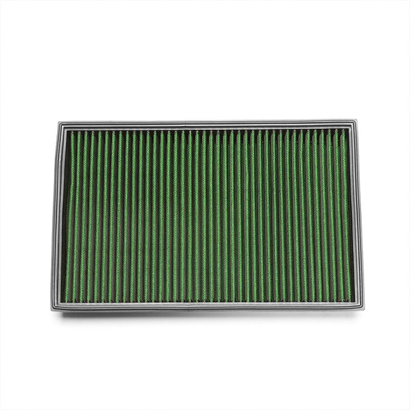 Green High Flow Cotton Washable Drop-In Panel Air Filter For 12-17 Passat 3.6L-Performance-BuildFastCar