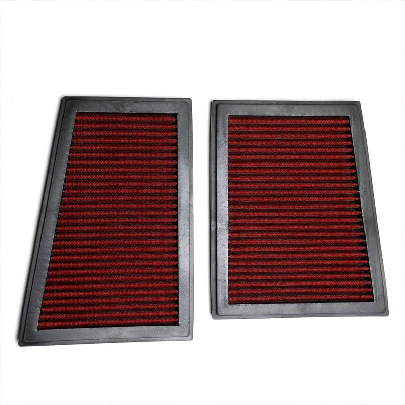 Red High Flow Washable OE Drop-In Panel Air Filter For Benz 10-13 R350 Diesel-Performance-BuildFastCar