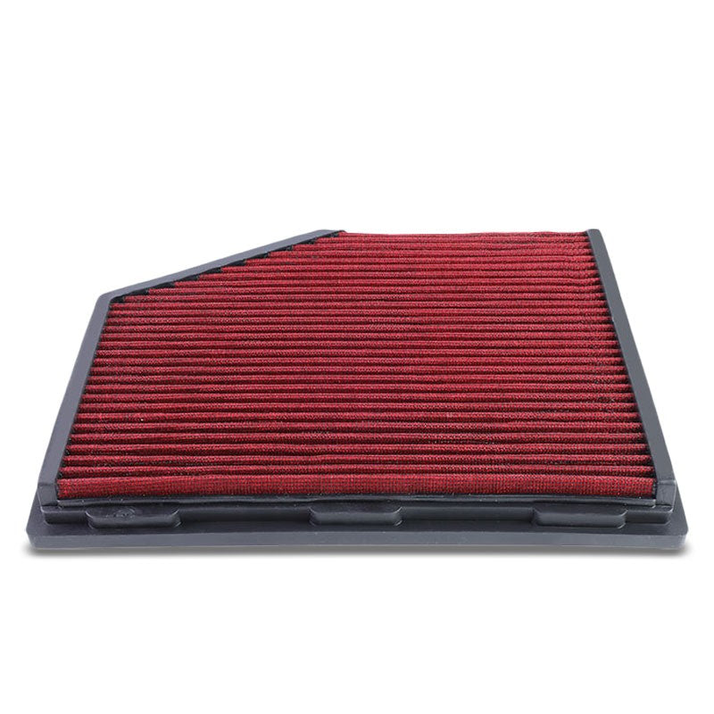 Red High Flow Direct Replace Drop-In Panel Air Filter For 04-07 525i 2.5L 3.0L-Performance-BuildFastCar