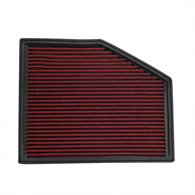 Red High Flow Direct Replace Drop-In Panel Air Filter For 04-07 525i 2.5L 3.0L-Performance-BuildFastCar