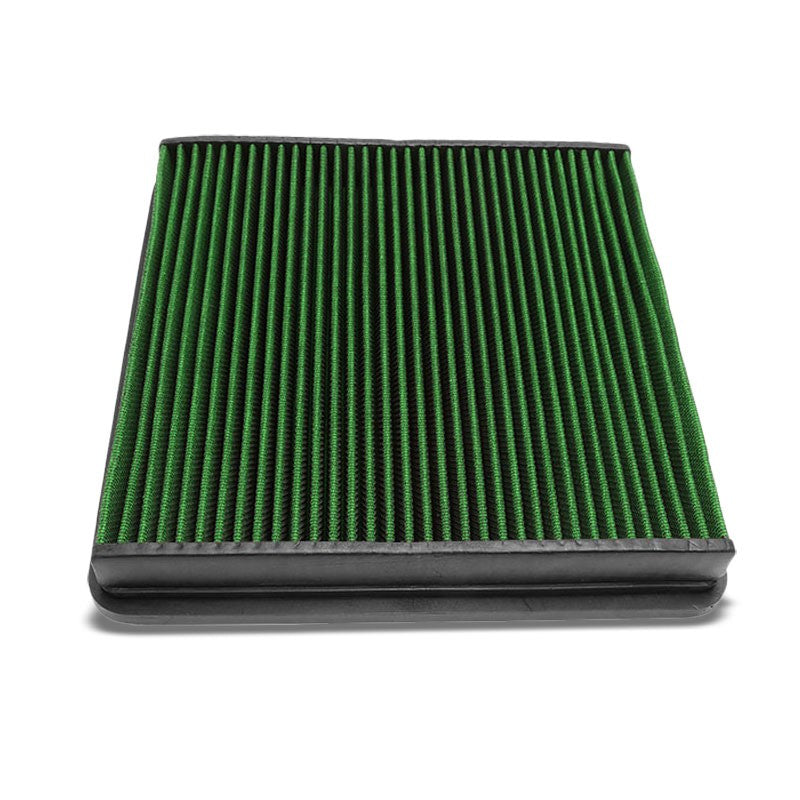 Green High Flow Cotton Gauze Drop-In Panel Air Filter For 09-17 F-150 2.7L-6.2L-Performance-BuildFastCar