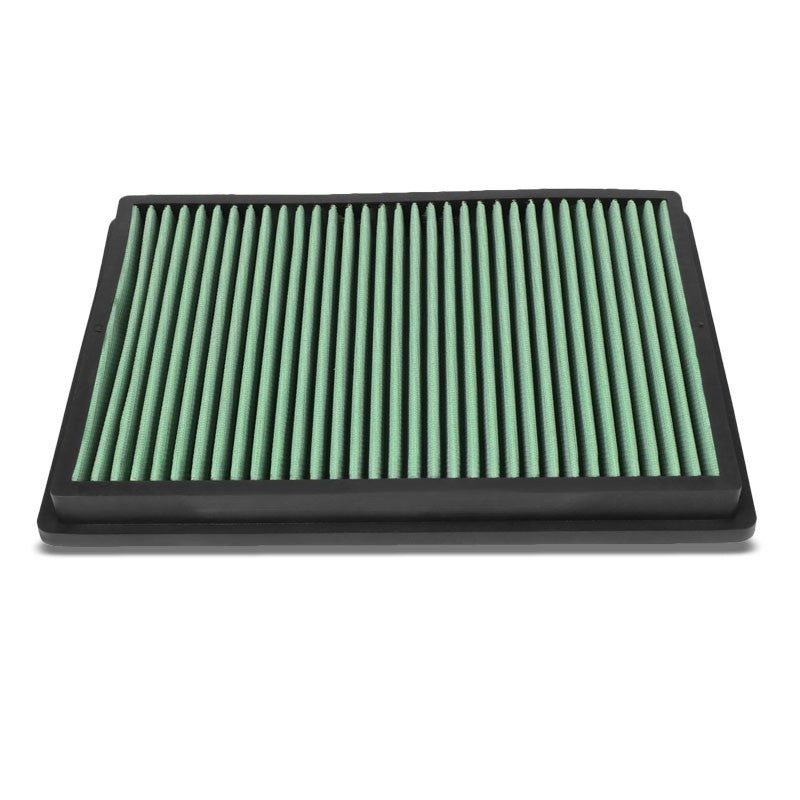 Green High Flow Cotton Washable Drop-In Panel Air Filter For 11-17 Challenger-Performance-BuildFastCar