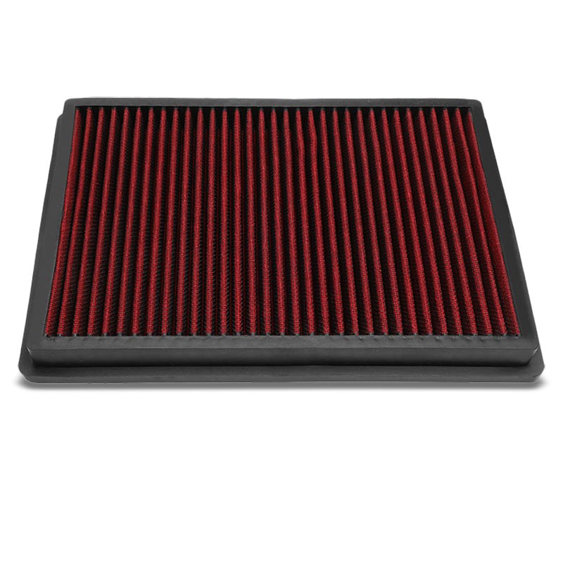 Red High Flow Replacement OE Airbox Drop-In Panel Air Filter For 11-17 Charger-Performance-BuildFastCar