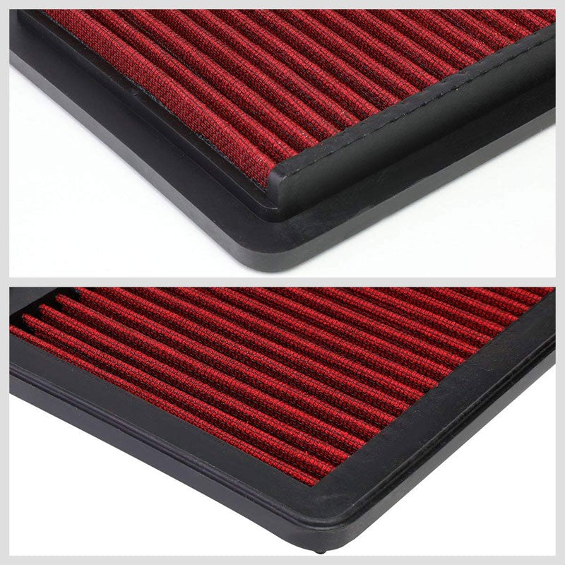 Red High Flow Cotton Washable Drop-In Panel Air Filter For 95-03 Mazda Protege5-Performance-BuildFastCar