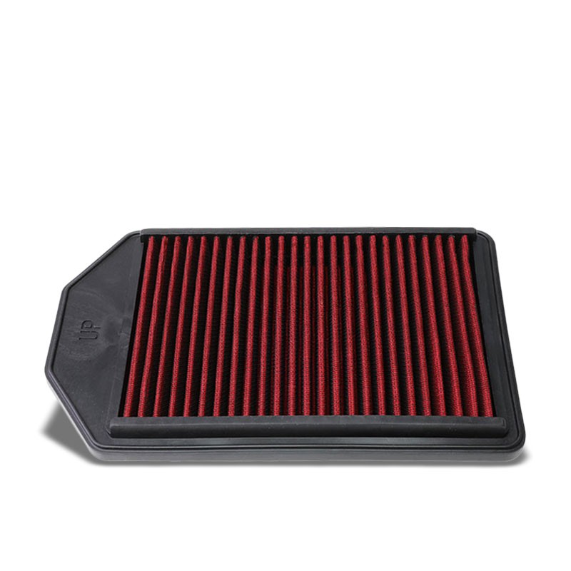 Red High Flow Washable/Reusable OE Drop-In Panel Air Filter For 07-09 Honda CR-V-Performance-BuildFastCar