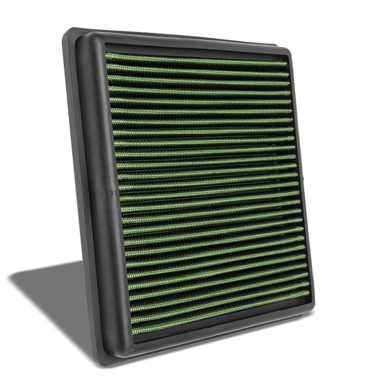 Green High Flow OE Drop-In Replacement Panel Air Filter For 06-15 L200 Diesel-Performance-BuildFastCar
