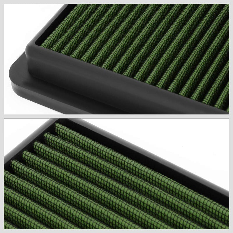 GreenCotton OE Style Drop-In Panel Air Filter For 12-18 Mazda 3 2.0L/2.3L/2.5L-Filter-BuildFastCar-BFC-AIRFILPAN-184-GN