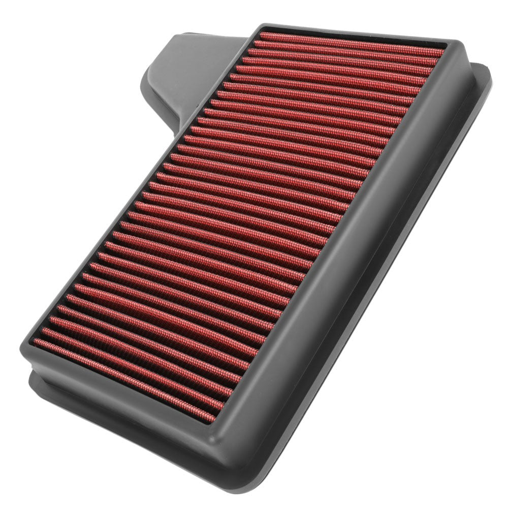 Red Washable Drop-In Panel Air Filter 15-19 Mustang 2.3L 3.7L 5.0L BFC-AIRFILPAN-193-RD
