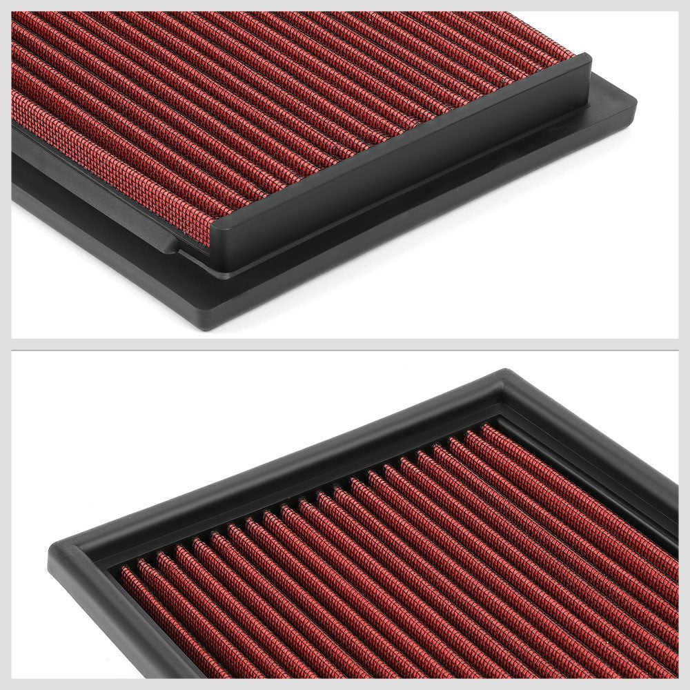Red High Flow Washable Drop-In Panel Air Filter For 90-97 Passat 2.0L