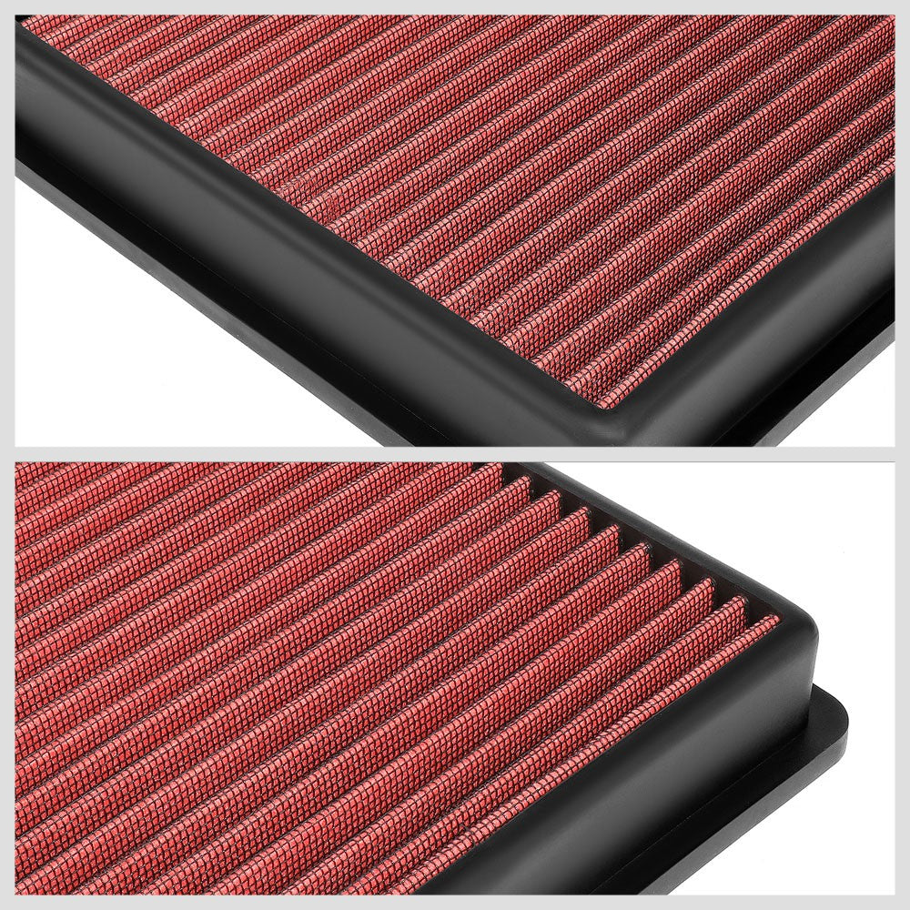 Red High Flow Drop-In Panel Air Filter For 14-19 Grand Cherokee 3.0 Diesel Tubro