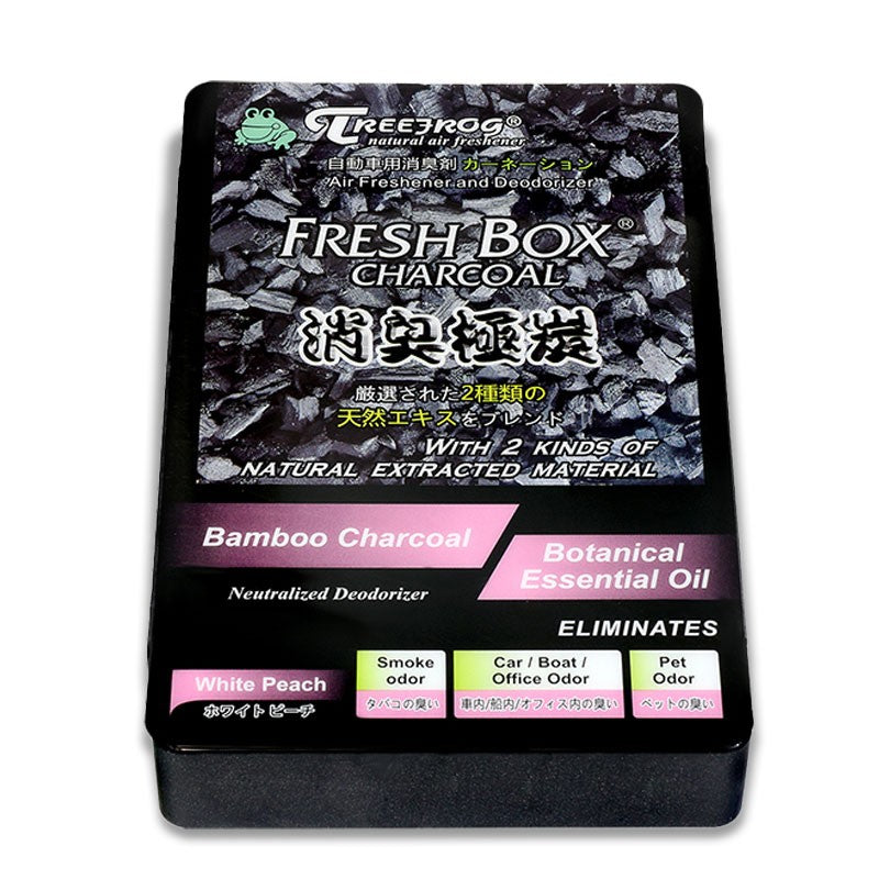 1xCharcoal Box Style White Peach Scent Gel 200g Indoor/Auto/Car Air Freshener-Accessories-BuildFastCar