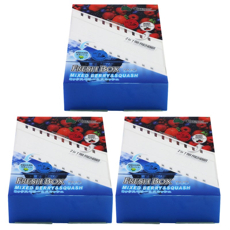 3xBox Mixed Berry Squash Scent Gel 200g Car/Home Air Freshener Odor Deodorizer-Accessories-BuildFastCar