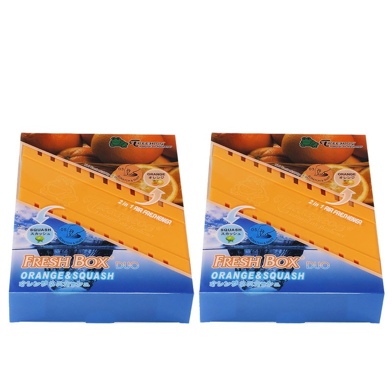 2xBox Orange Squash Scent Gel 200g Interior Car Air Freshener Odor Smell Remover-Accessories-BuildFastCar