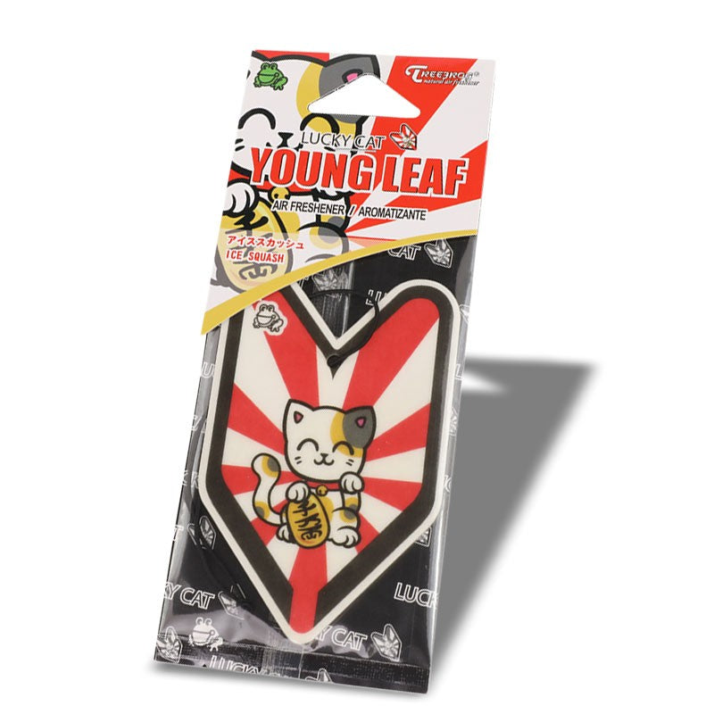 1x Tree Frog Young Leaf Paper Lucky Cat (Neko)/Ice Squash Scent Air Freshener-Miscellaneous-BuildFastCar