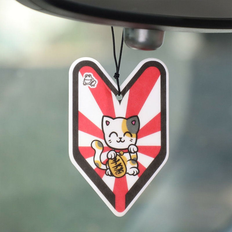 3x Tree Frog Young Leaf Paper Lucky Cat (Neko)/Ice Squash Scent Air Freshener-Miscellaneous-BuildFastCar