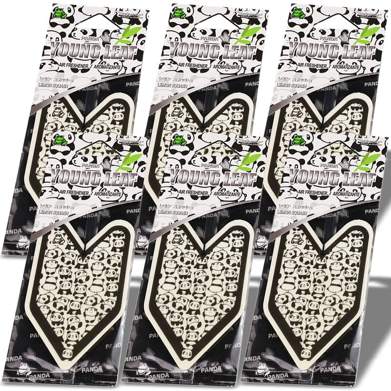 6x Tree Frog Young Leaf Paper Panda/Lemon Squash Scent Air Freshener Auto Car-Miscellaneous-BuildFastCar