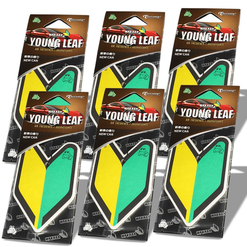 6x Tree Frog Young Leaf Paper JDM New Driver/New Car Squash Scent Air Freshener-Miscellaneous-BuildFastCar