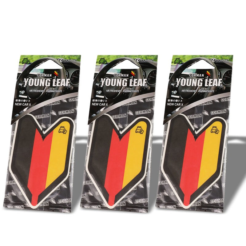 3x Tree Frog Young Leaf Paper Germany/New Car X Scent Air Freshener RV SUV Car-Miscellaneous-BuildFastCar