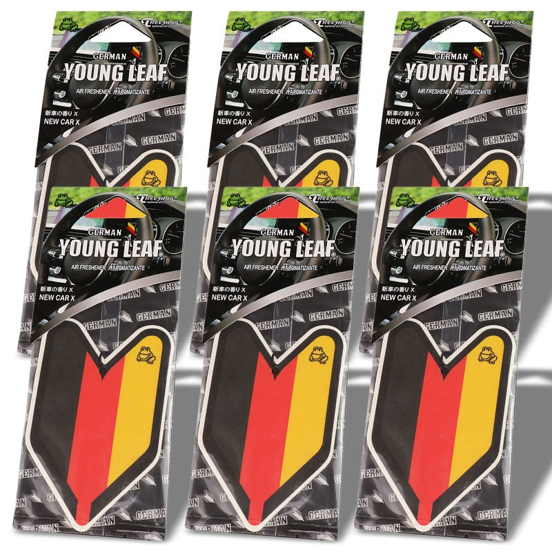 6x Tree Frog Young Leaf Paper Germany/New Car X Scent Air Freshener Interior SUV-Miscellaneous-BuildFastCar