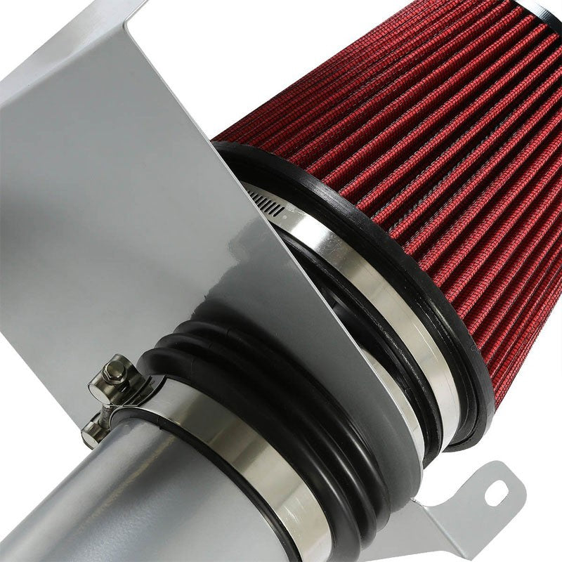 Cold Air Intake Kit Silver Pipe+Filter+Heat Shield For Chrysler 05-10 300 V8-Performance-BuildFastCar