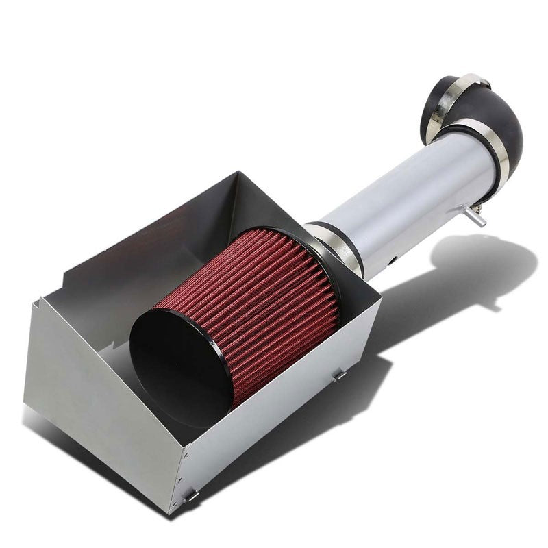 Silver Air Intake Aluminum Piping+Heat Shield For Jeep 06-10 Grand Cherokee-Performance-BuildFastCar
