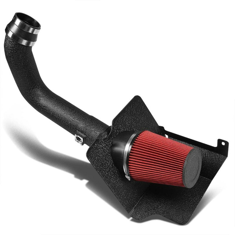 Cold Air Intake Kit Black Pipe+Heat Shield For Chevy 04-05 Silverado 2500 HD V8-Performance-BuildFastCar