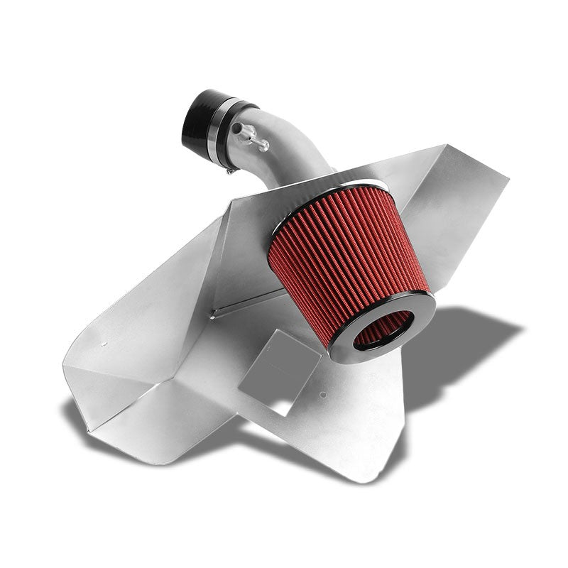 Cold Air Intake Polish Pipe/Red Filter+Heat Shield For Toyota 07-11 Camry 3.5L-Performance-BuildFastCar
