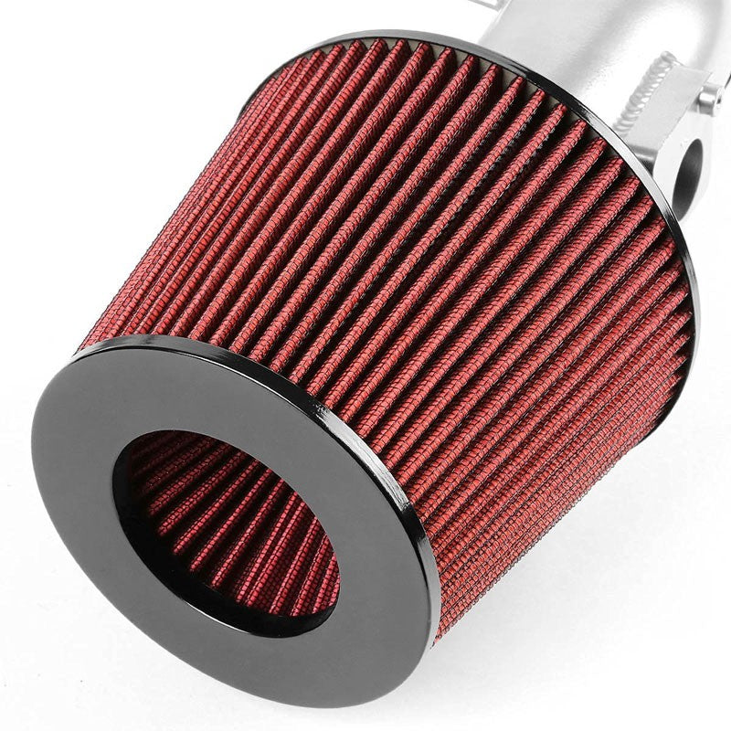Cold Air Intake Polish Pipe/Red Filter+Heat Shield For Toyota 07-11 Camry 3.5L-Performance-BuildFastCar