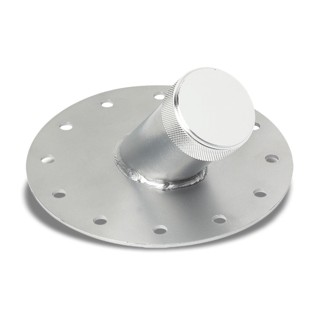 Silver 45 Degree Neck Angle Fuel Cell Gas Tank Fuller Neck Valve w/Cap Fast Fill