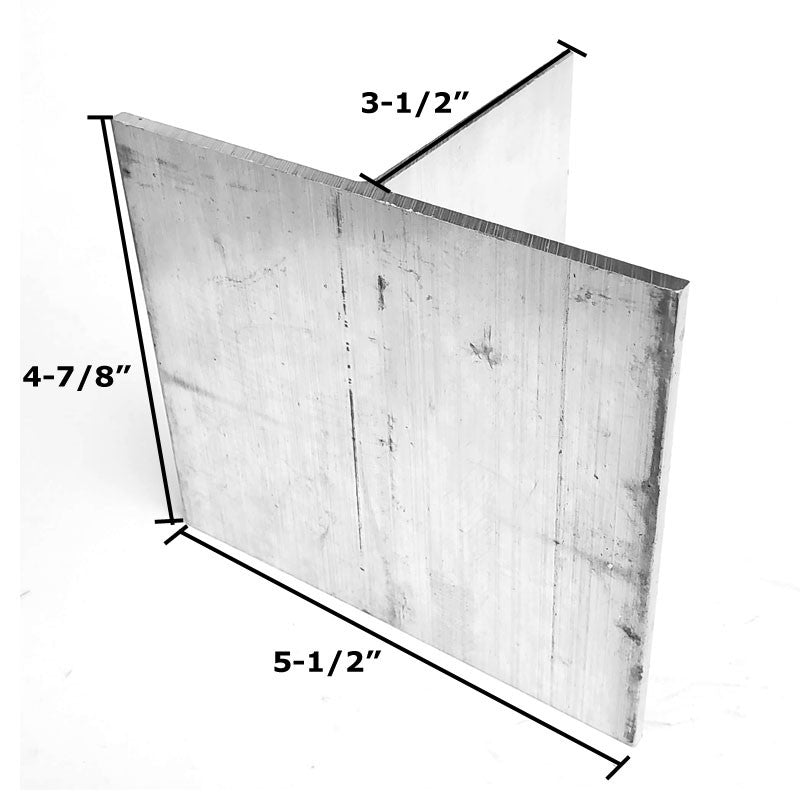Universal Aluminum T Shape 4.875" Trailer Frame Crossmember End Clip Replacement