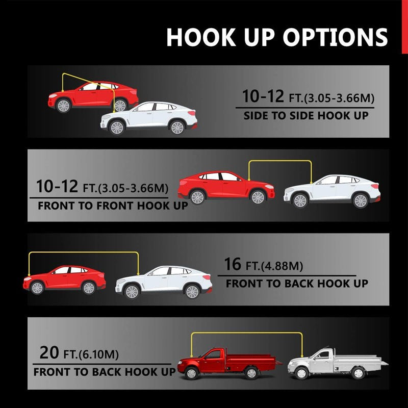 Heavy Duty 25FT 4 Gauge Copper Wire Battery Jumper Cables Jump Start Booster Kit-Accessories-BuildFastCar