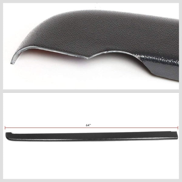 Black Cargo Truck Bed Cap Molding Rail Cover For 04-12 Colorado/Canyon Crew Cab-Exterior-BuildFastCar