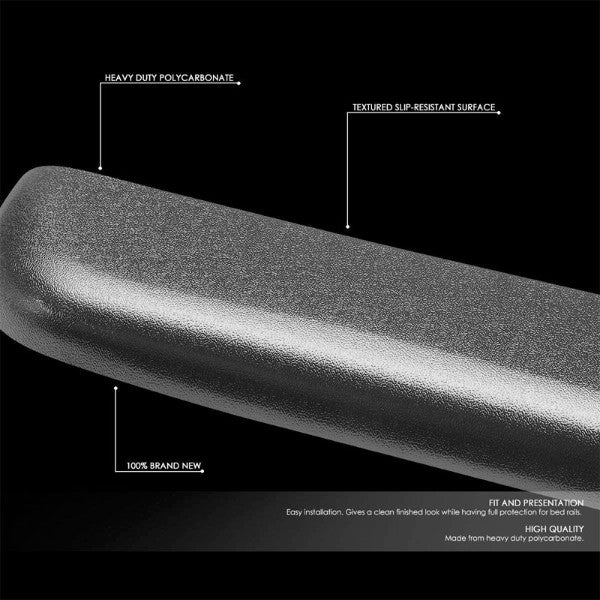 Black Cargo Truck Bed Cap Molding Rail Cover For 07-13 Silverado 1500 5.8Ft Bed-Exterior-BuildFastCar