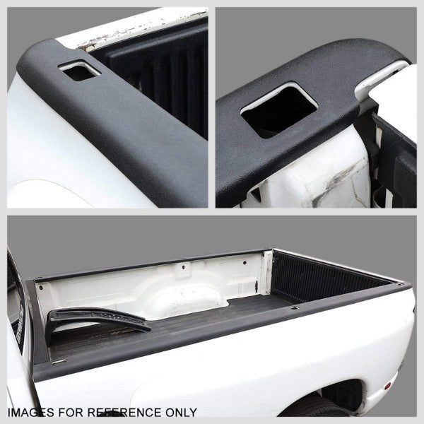 Black Truck Bed Cap Molding Rail Cover For 07-13 Silverado 1500 5.8Ft Bed W/Hole-Exterior-BuildFastCar