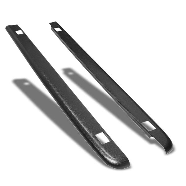 Black Truck Bed Cap Molding Rail Cover For 07-13 Sierra 1500 5.8Ft Bed W/Holes-Exterior-BuildFastCar
