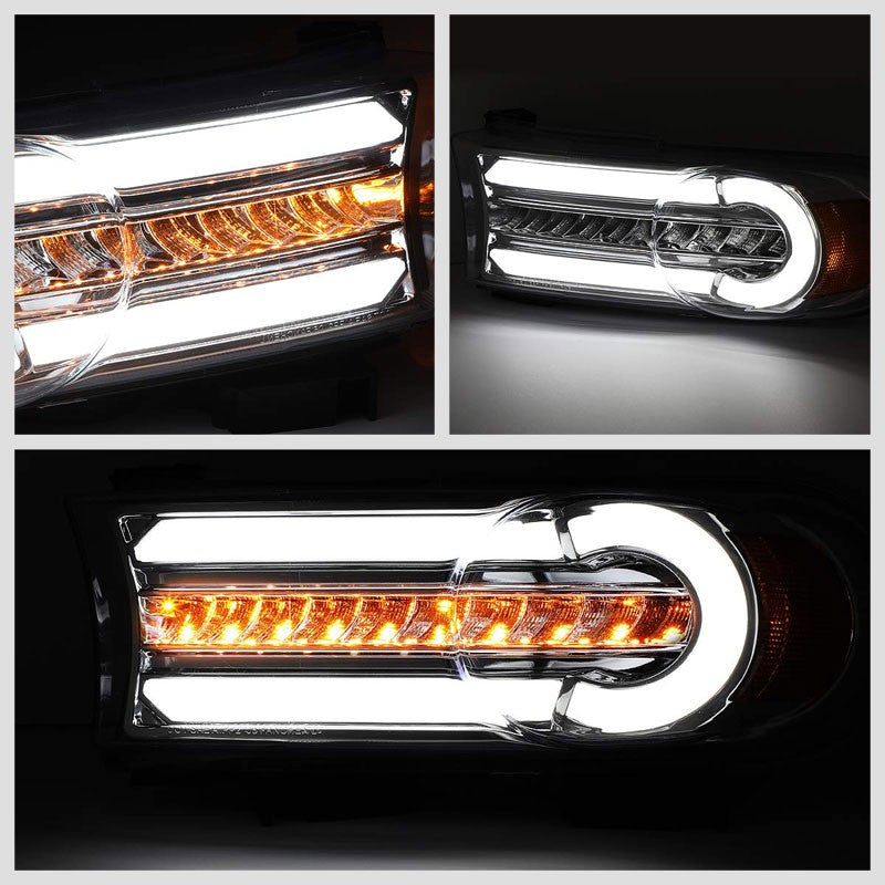 3D LED Front Turn Signal Bumper Light Chrome/Clear/Amber For 07-14 FJ Cruiser-Lighting-BuildFastCar-BFC-BL-BUMLILED-TOYFJ07-CH-AM