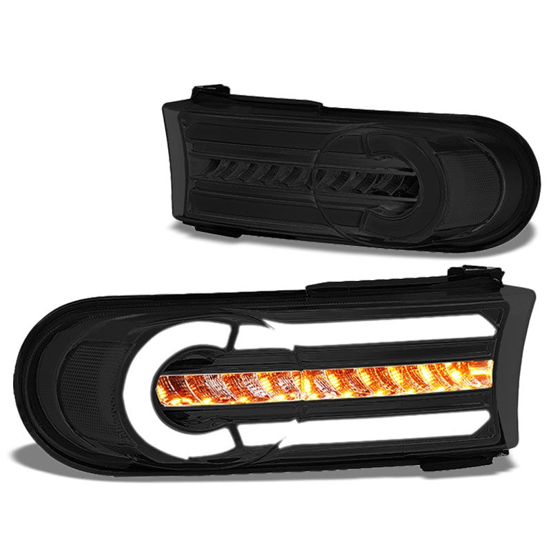 3D LED Front Turn Signal Bumper Light Chrome/Smoke/Clear For 07-14 FJ Cruiser-Lighting-BuildFastCar-BFC-BL-BUMLILED-TOYFJ07-SM-CL