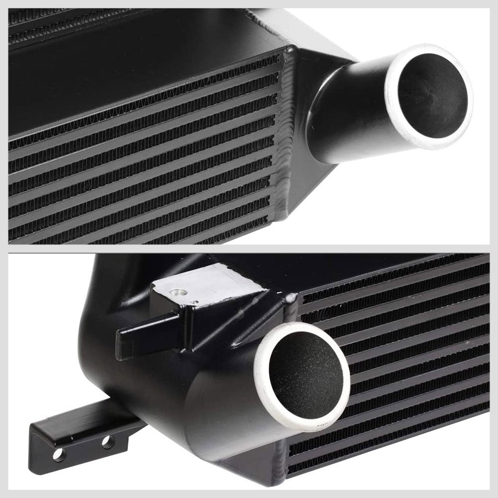Black Front Mount Bar&Plate Intercooler 21X10.75 For 15-19 Mustang 2.3L Ecoboost-Cooling Systems-BuildFastCar