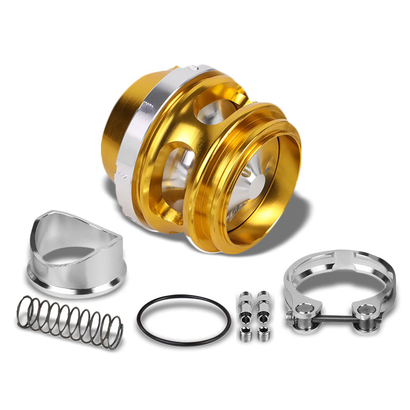 Gold 50MM 35PSI Boost V-Band Turbo/Turbocharger Blow Off Valve BOV Spring+Flange-Performance-BuildFastCar