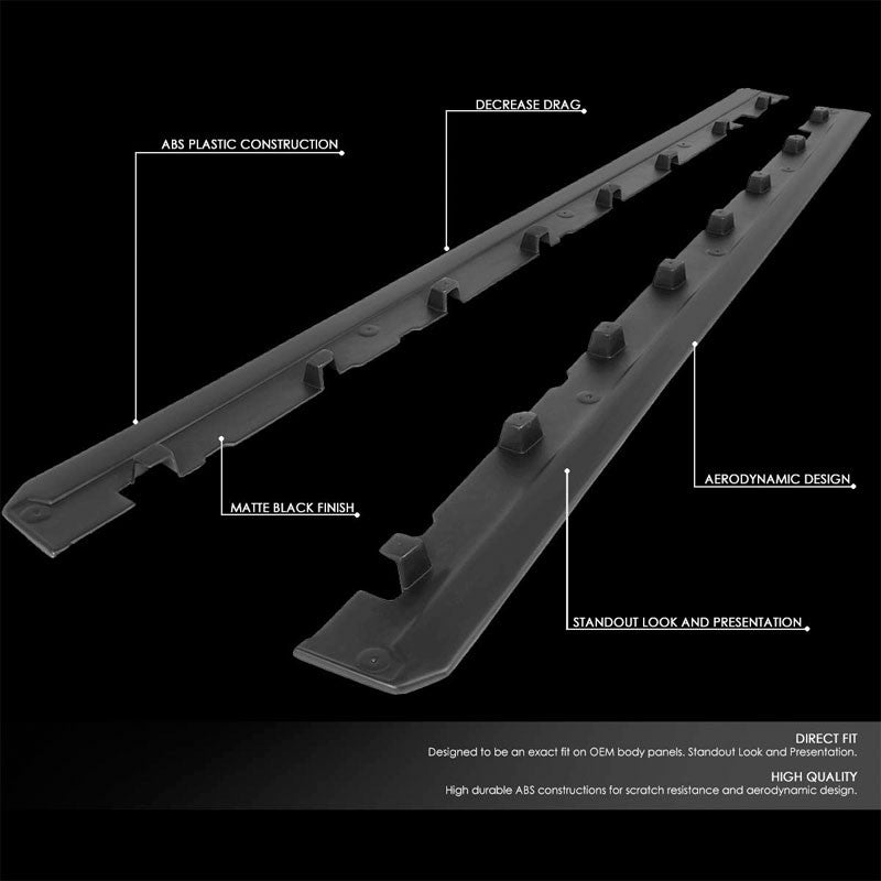RP Style Pair Side Skirts Lip Panel Extension Body Kit For 10-14 Ford Mustang-Exterior-BuildFastCar