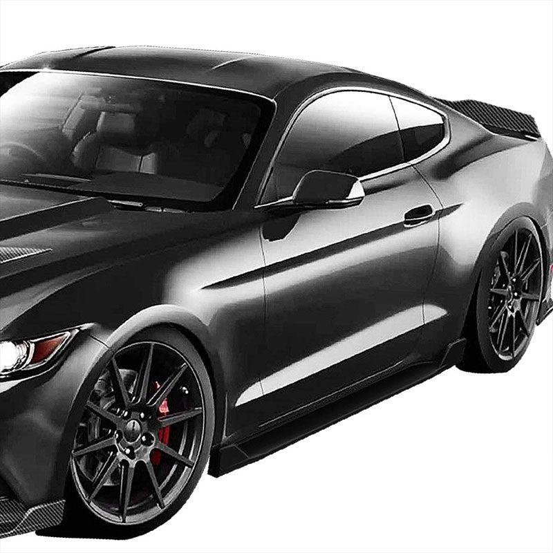 Under Board Pair Side Skirts Panel Extension Body Kit For 15-17 Ford Mustang-Exterior-BuildFastCar