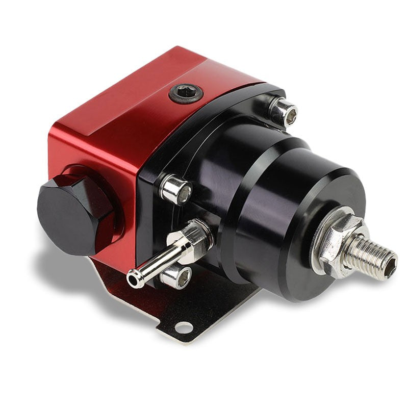 Black/Red Adjust 0-100 PSI Injected Bypass Fuel Pressure Regulator 1/8" NPT PORT-Performance-BuildFastCar