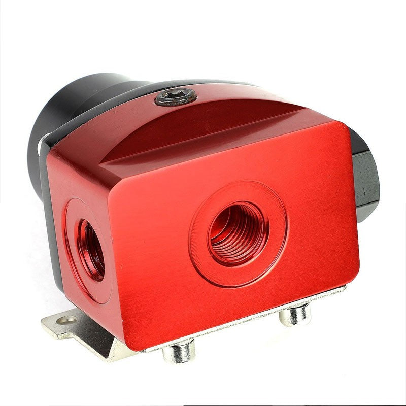 Black/Red Adjust 0-100 PSI Injected Bypass Fuel Pressure Regulator 1/8" NPT PORT-Performance-BuildFastCar