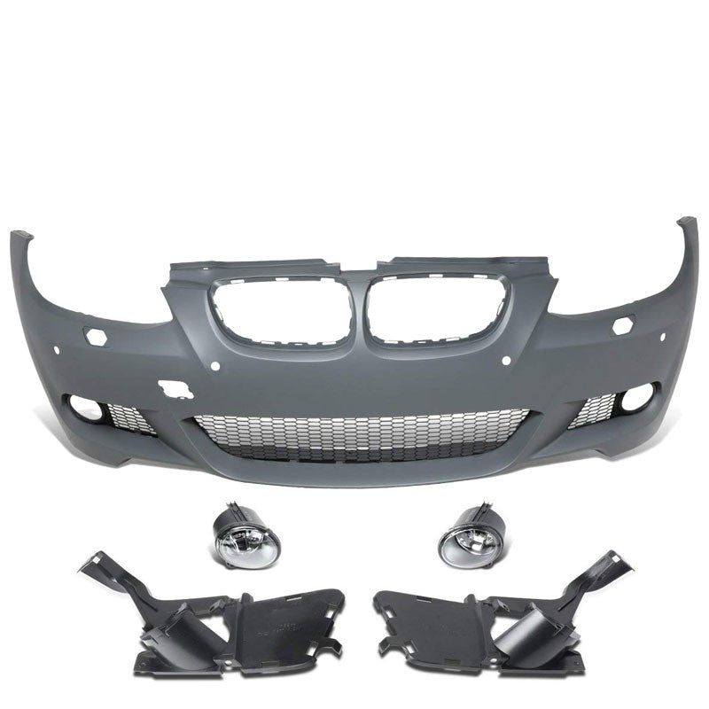 M-Tech Style (W/PDC) Front Bumper+Lower Grille+Fog Light For 07-10 3-Series E92-Exterior-BuildFastCar