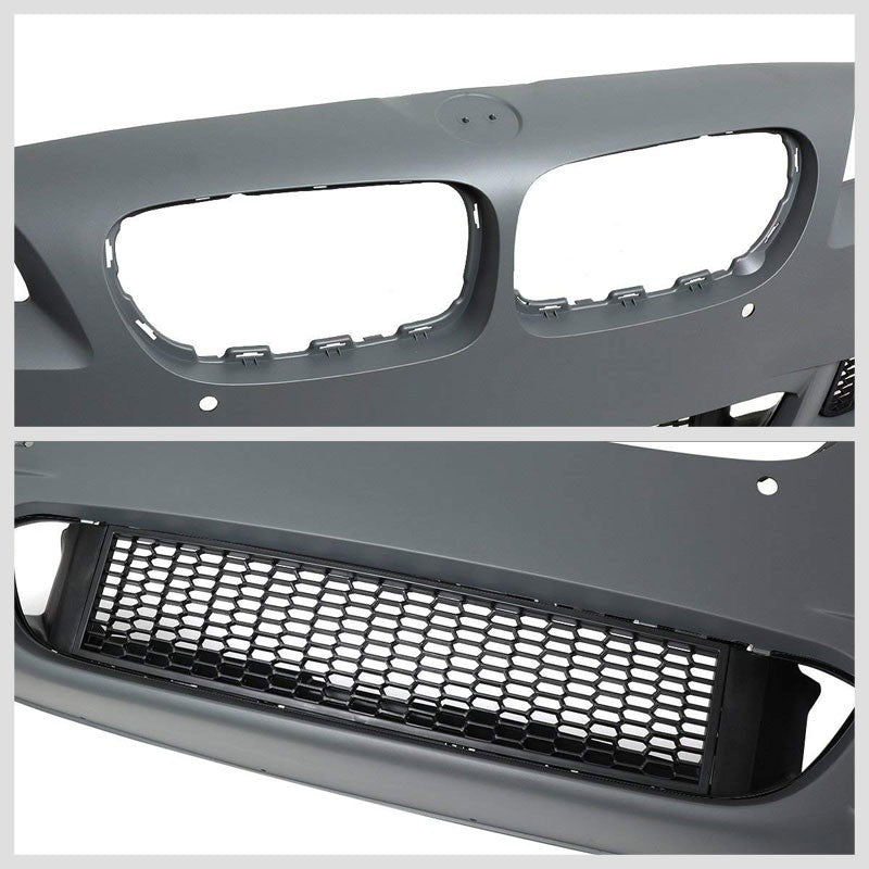 M-Tech Style (W/PDC) Front Bumper+Lower Grille+Fog Light For 11-16 BMW 5-Series-Exterior-BuildFastCar