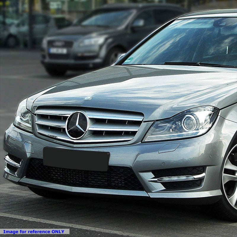 AMG Style (W/PDC) Front Bumper+Lower Grille+Fog Light For Benz 12-14 C-Class 4DR-Exterior-BuildFastCar